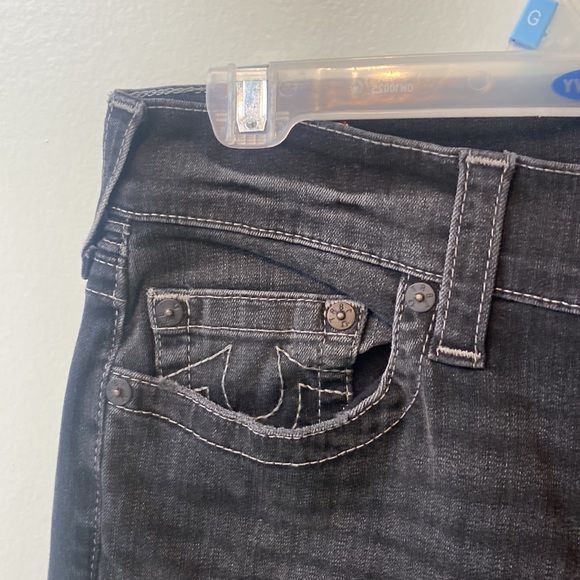👖👖👖TRUE RELIGION JEANS Size 32 ROCCO MOTO NO FLAP SN new no tag faded black - Picture 6 of 13